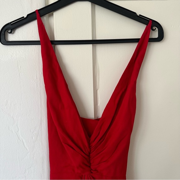 Reformation Bray Dress- Cherry red - Picture 12 of 12